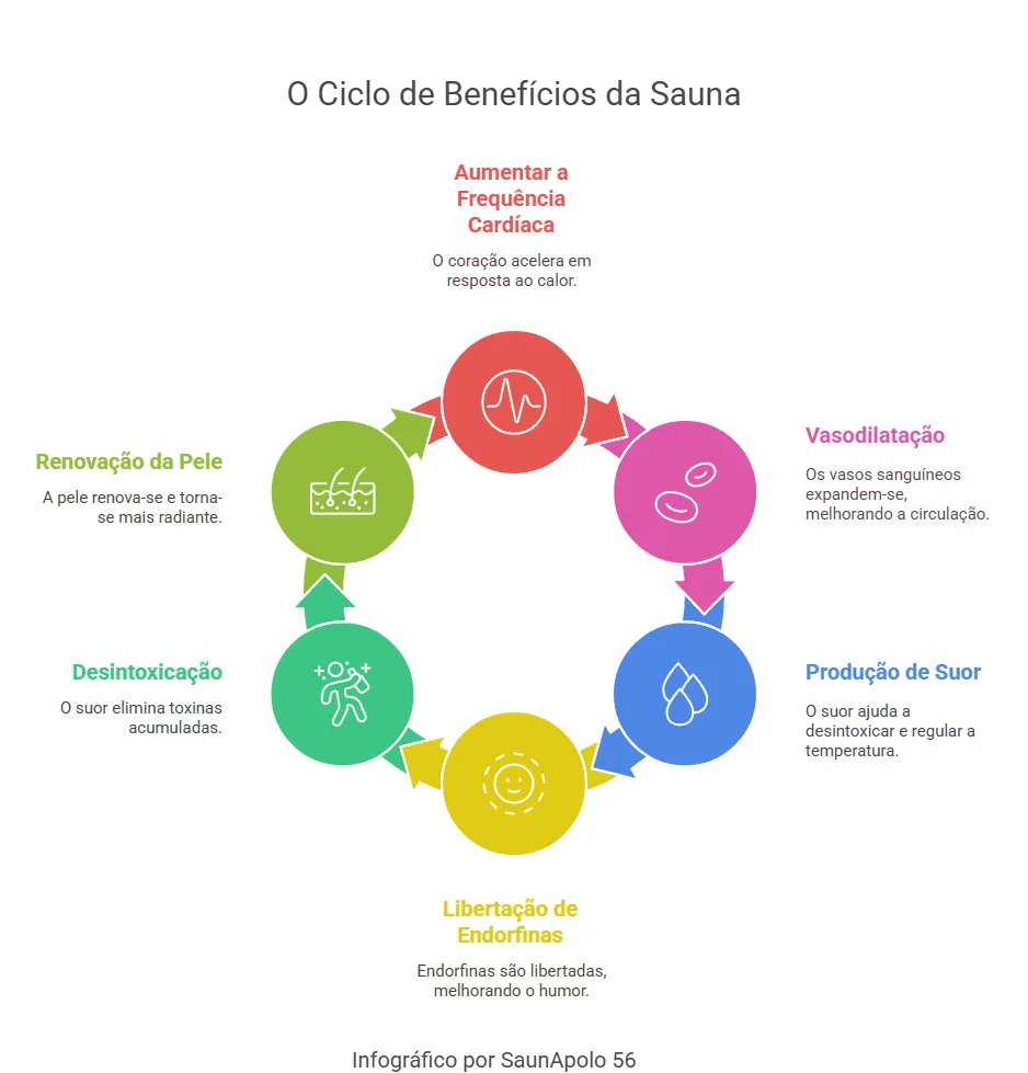 O ciclo dos 7 beneficios da Sauna