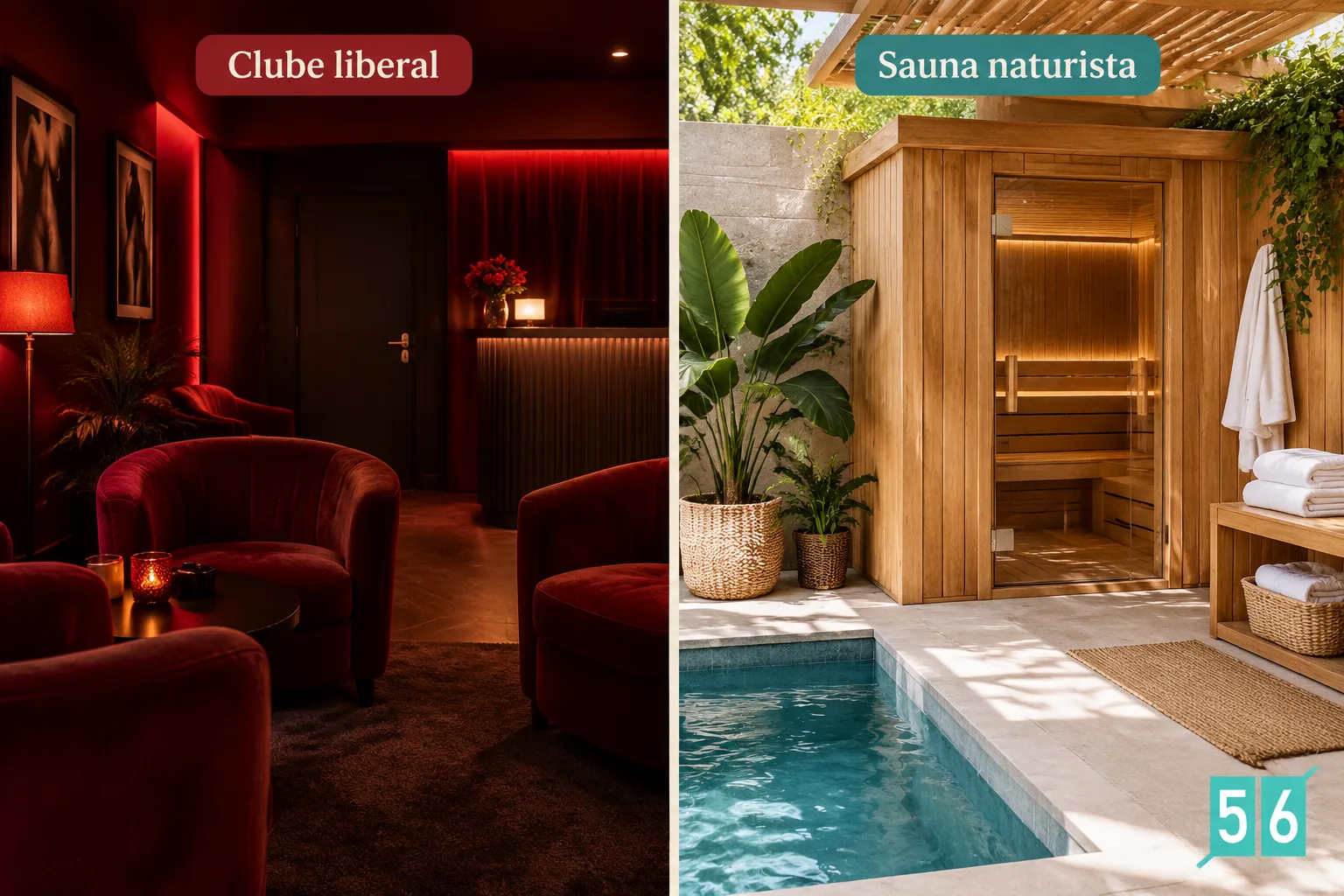 Diferença entre clube liberal e sauna naturista